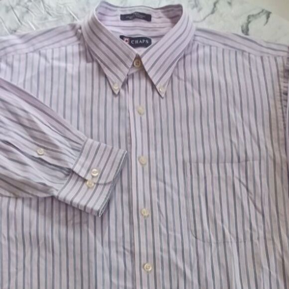 Chaps Other - Chaps "Twill" XL Button Down Shirt‎ Men Wrinkle Free Preppy Classic Office READ